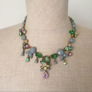J. Crew Painted Crystal Statement Necklace